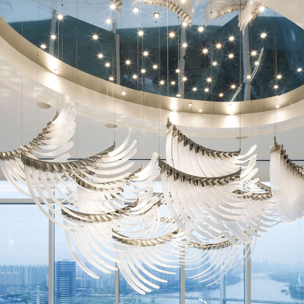 DIY Bird Feather Wings Chandelier