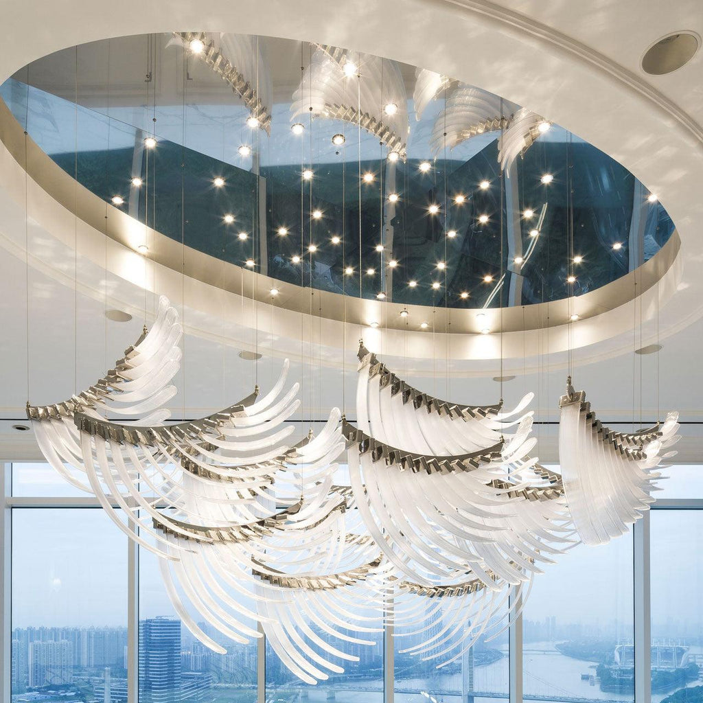 DIY Bird Feather Wings Chandelier