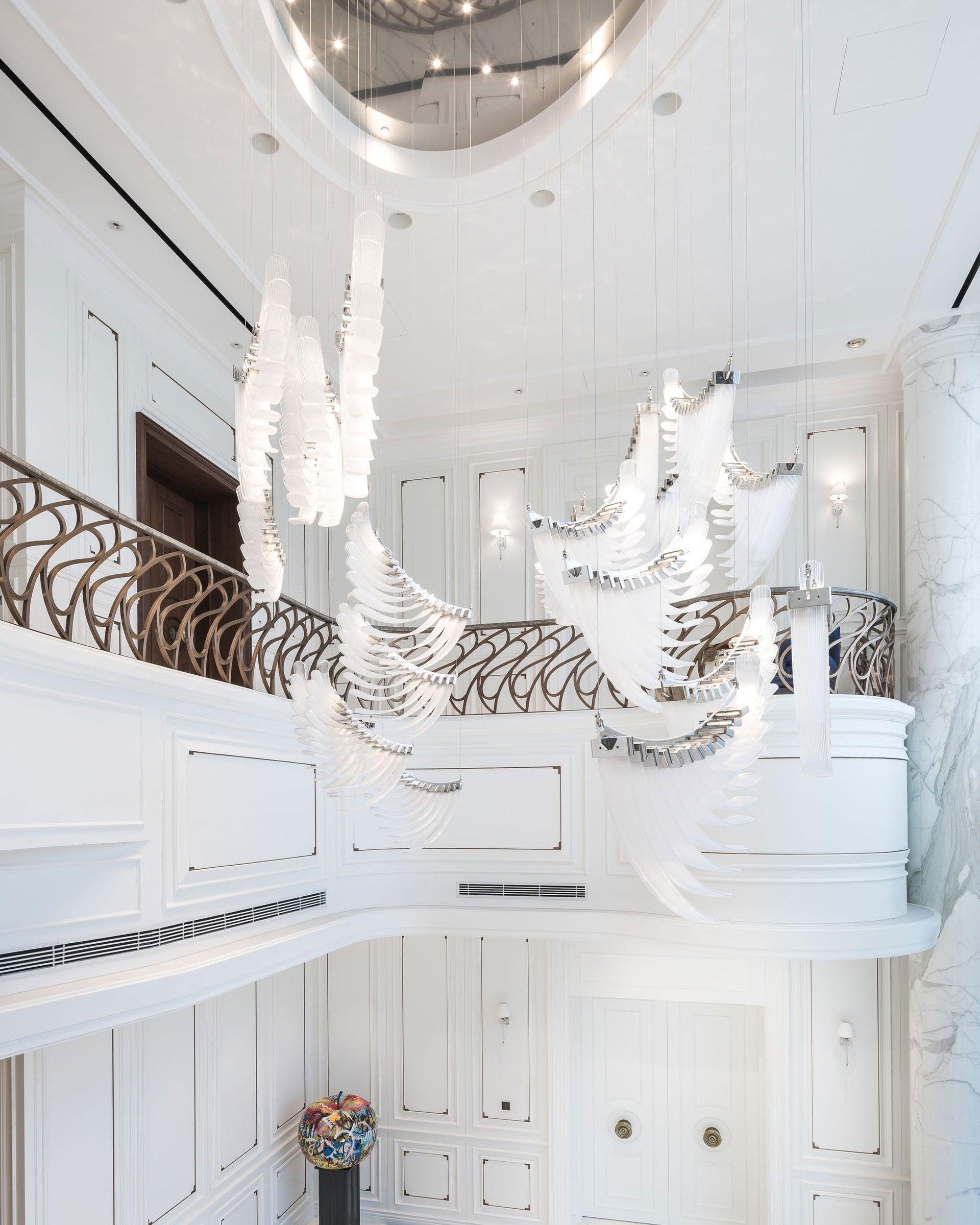 DIY Bird Feather Wings Chandelier
