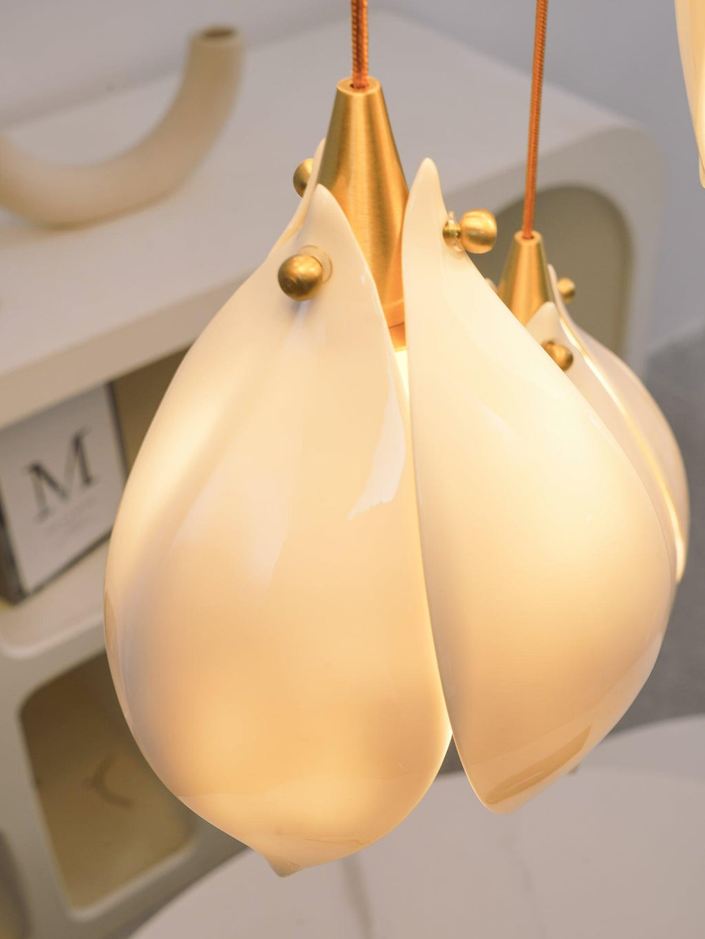 DIY Ceramic Flower Chandelier