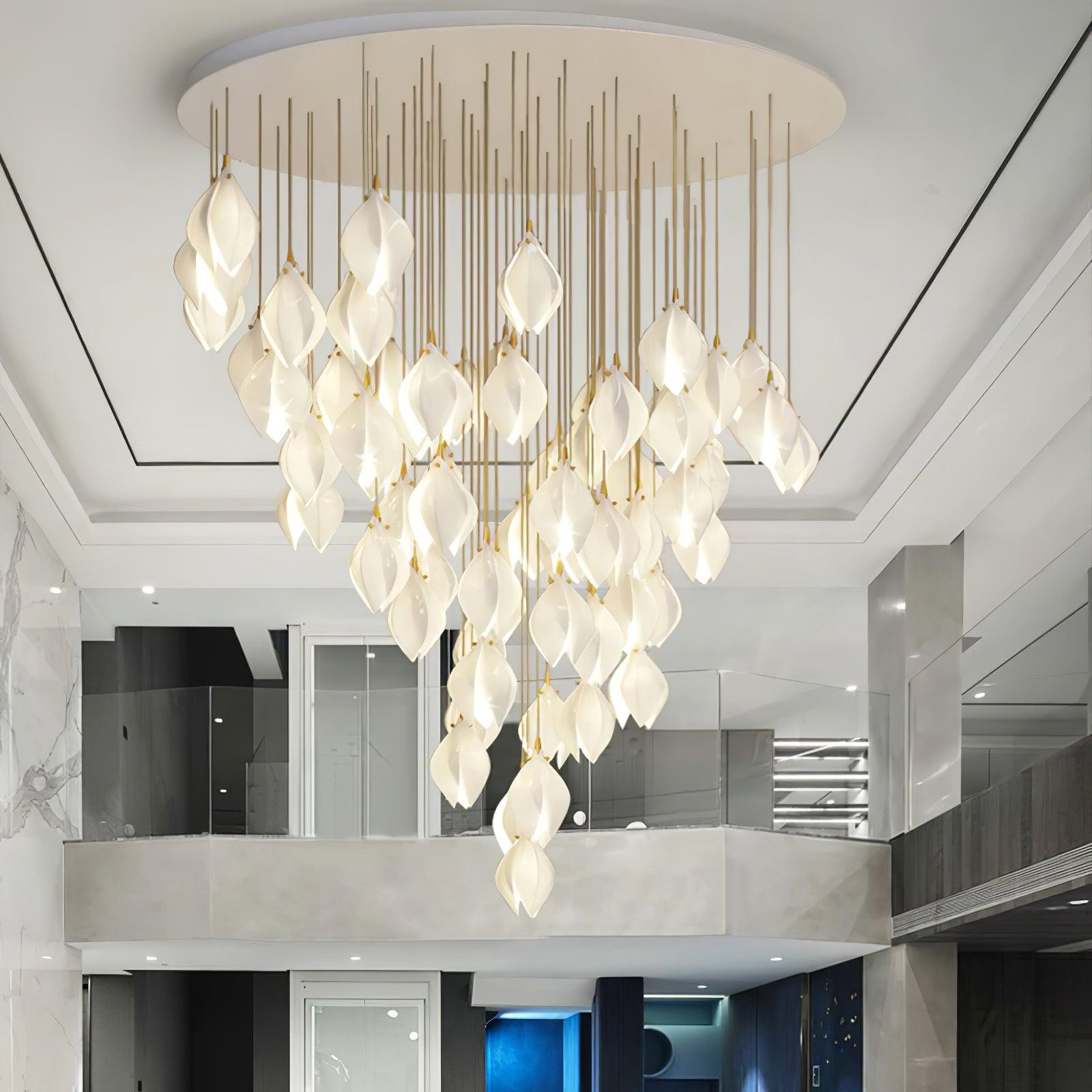DIY Ceramic Flower Chandelier