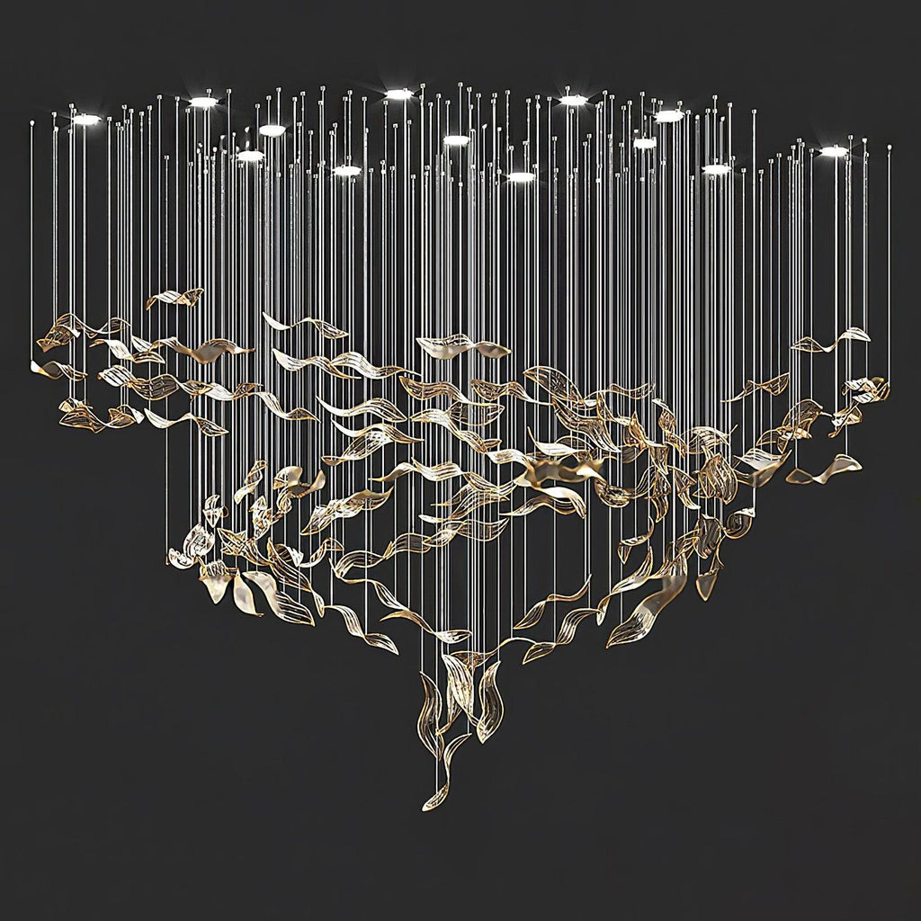 DIY Fallen Leaf Chandelier
