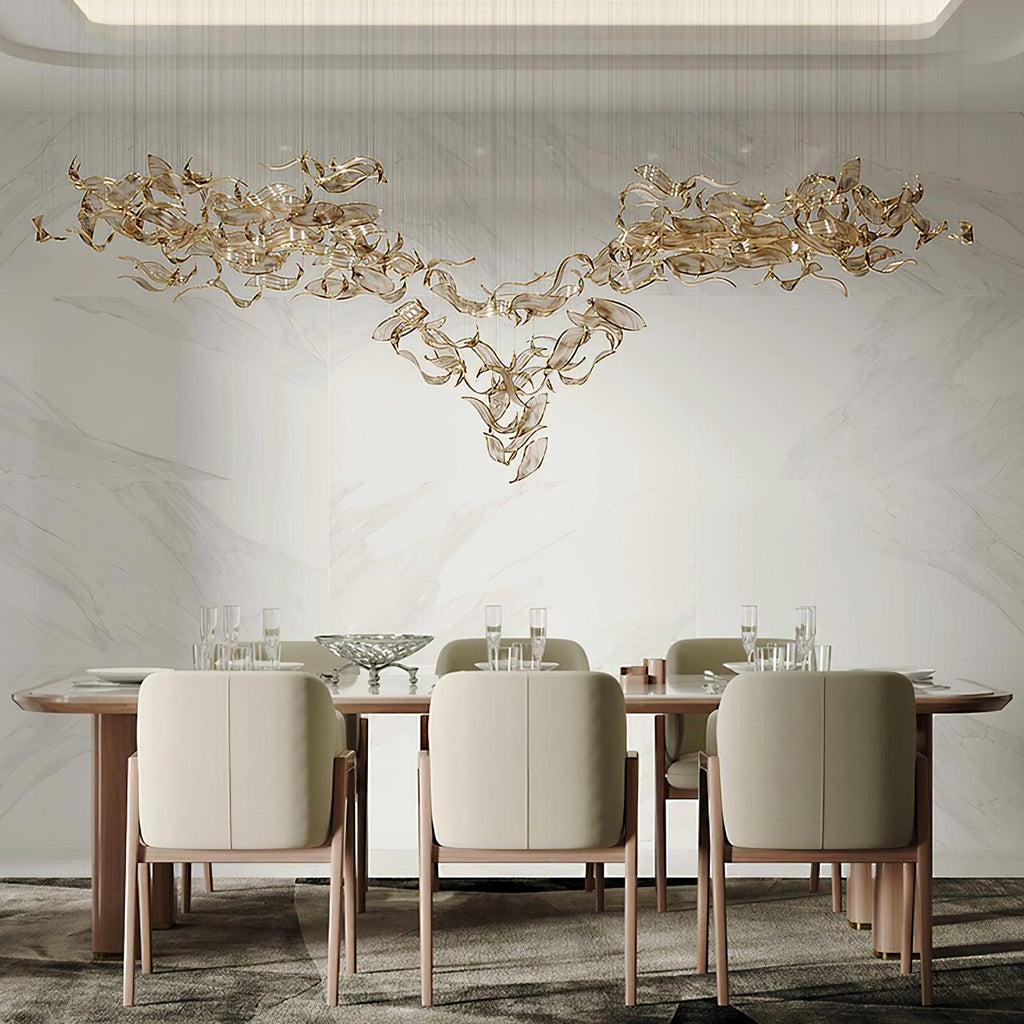 DIY Fallen Leaf Chandelier