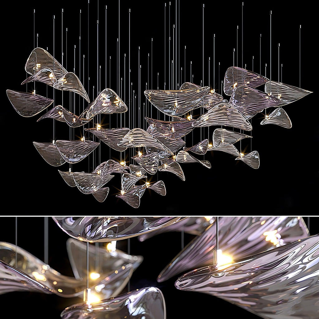 DIY Floating Leaf Chandelier