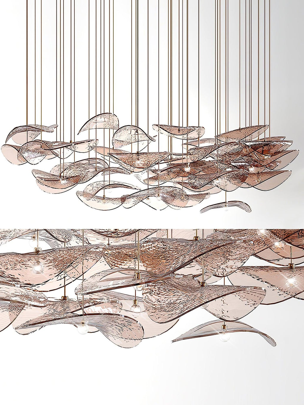DIY Floating Leaf Chandelier