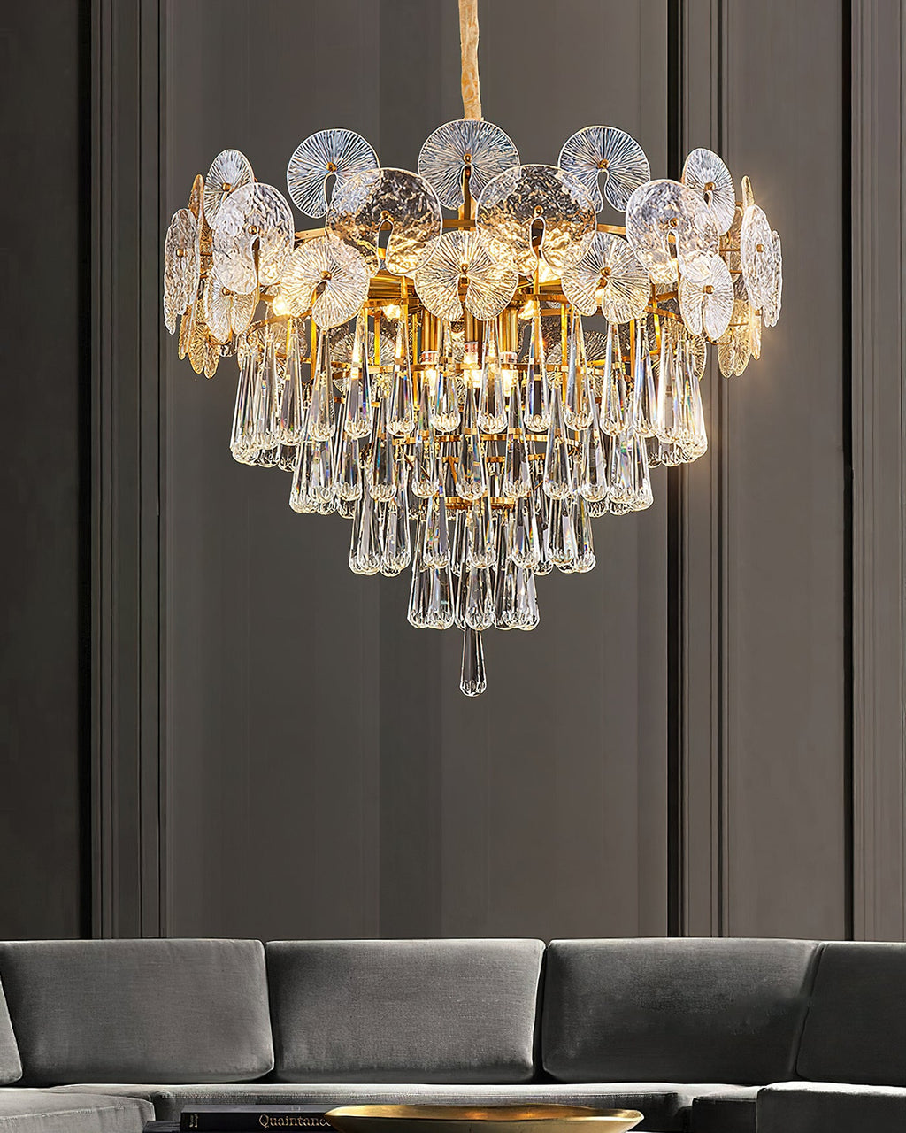 Droplet Copper Chandelier