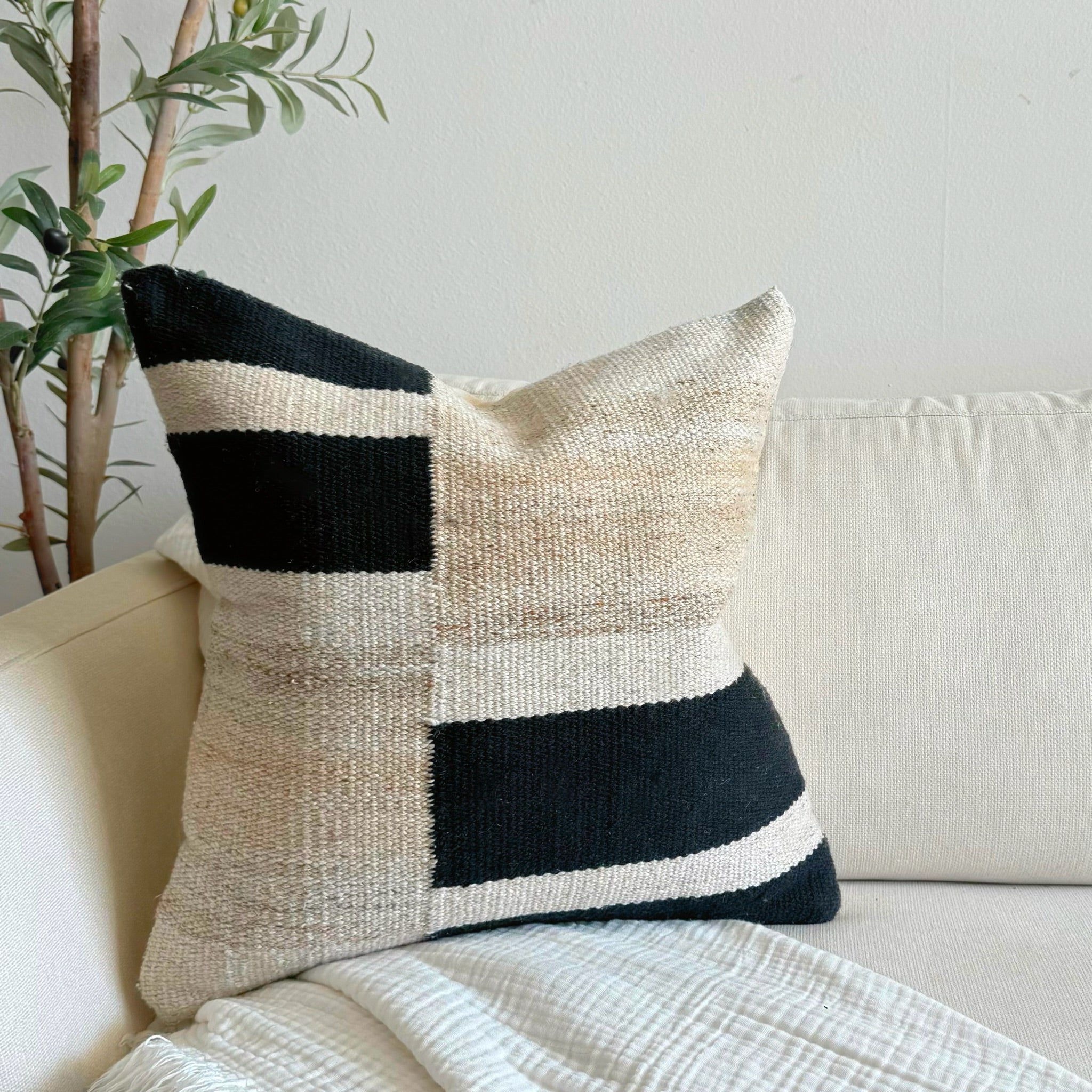 Calabasas Pillow Cover – Soft Neutral Minimalist Throw Pillow