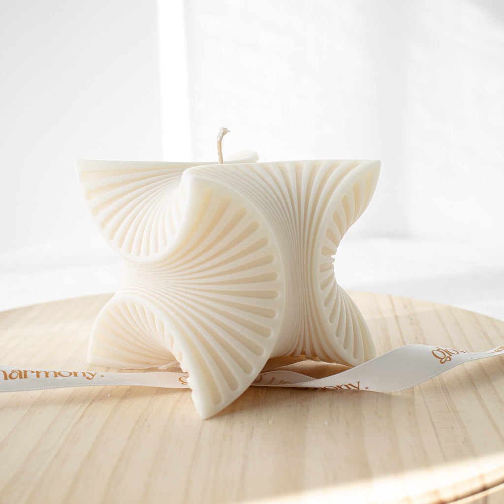 Geometric Cube Candle, Abstract Home Decor