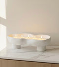 Scalloped Candle Tray-Refillable Sand Wax Candle Vessel