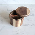 Acacia Wood Salt Cellar + Spoon
