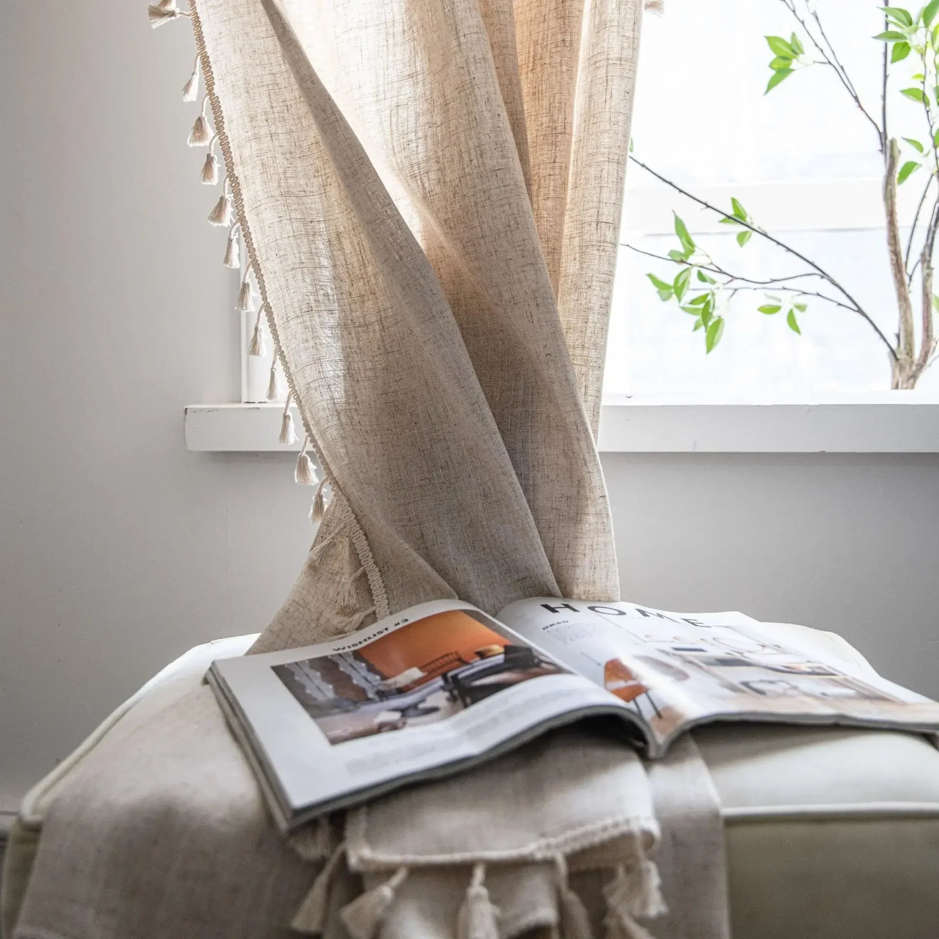 Natural Flax Linen Luxury Curtains