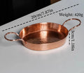 Handcrafted Pure Copper Oval Roasting Pan