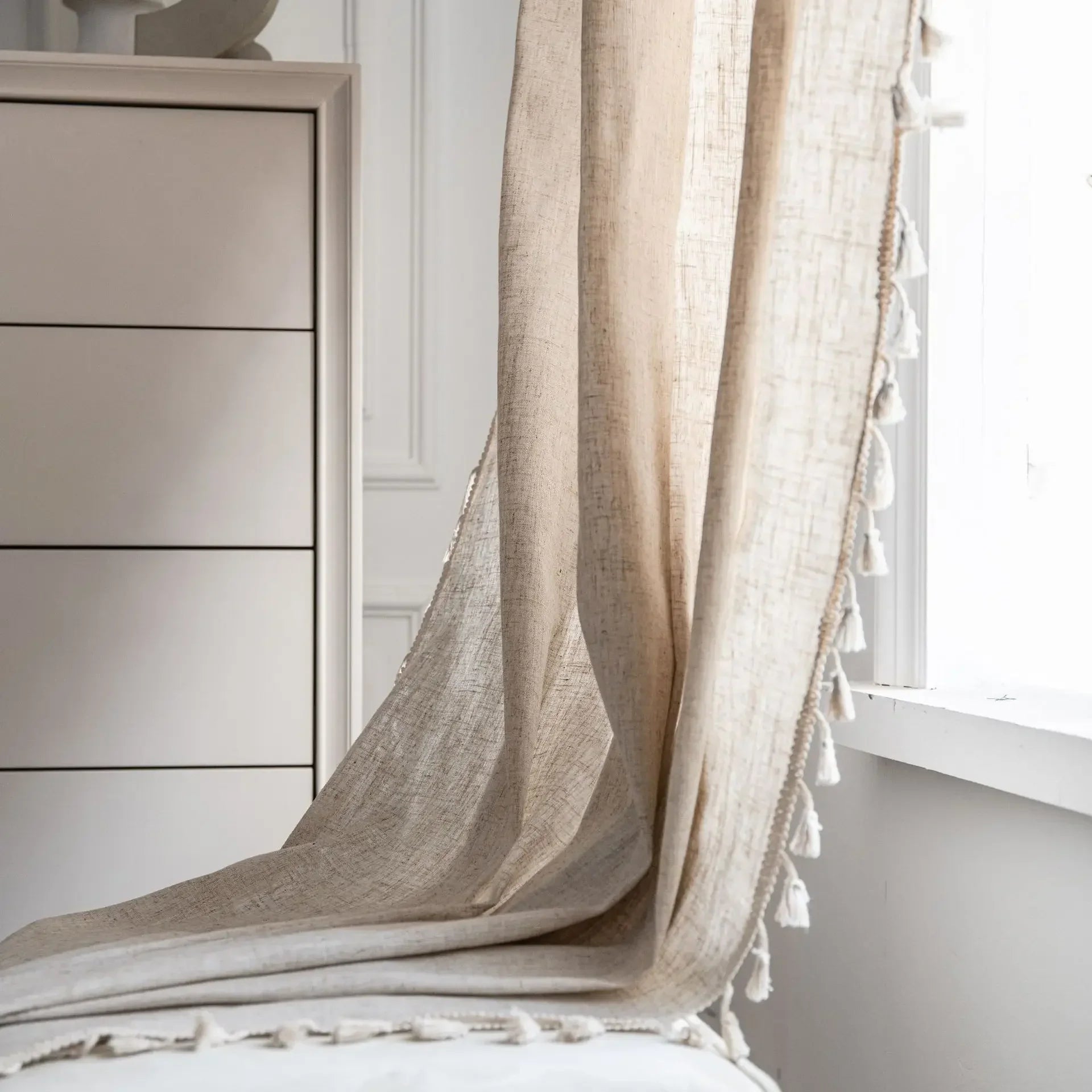 Natural Flax Linen Luxury Curtains