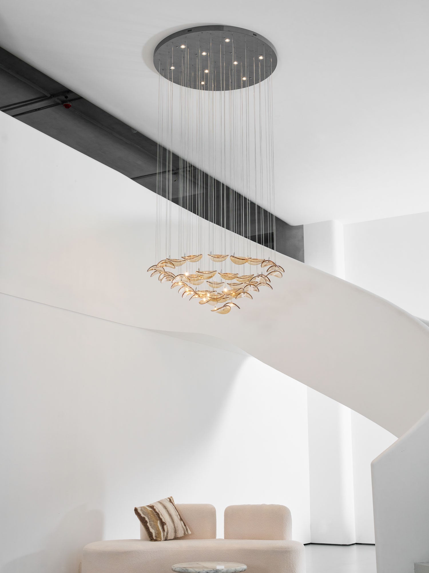 DIY Floating Leaf Chandelier