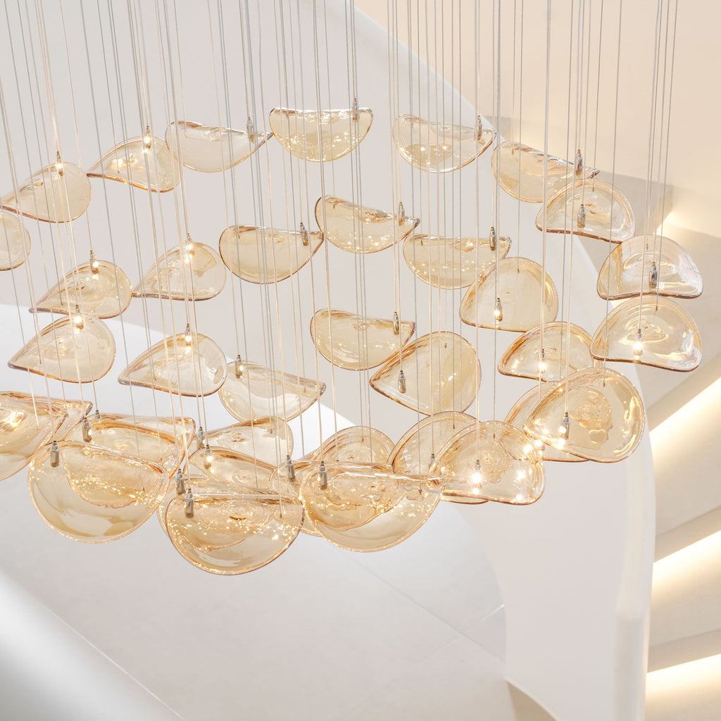 DIY Floating Leaf Chandelier
