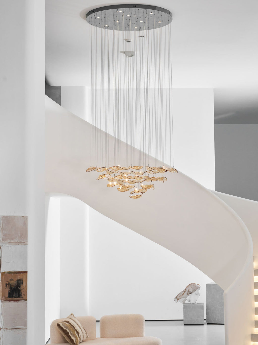 DIY Floating Leaf Chandelier