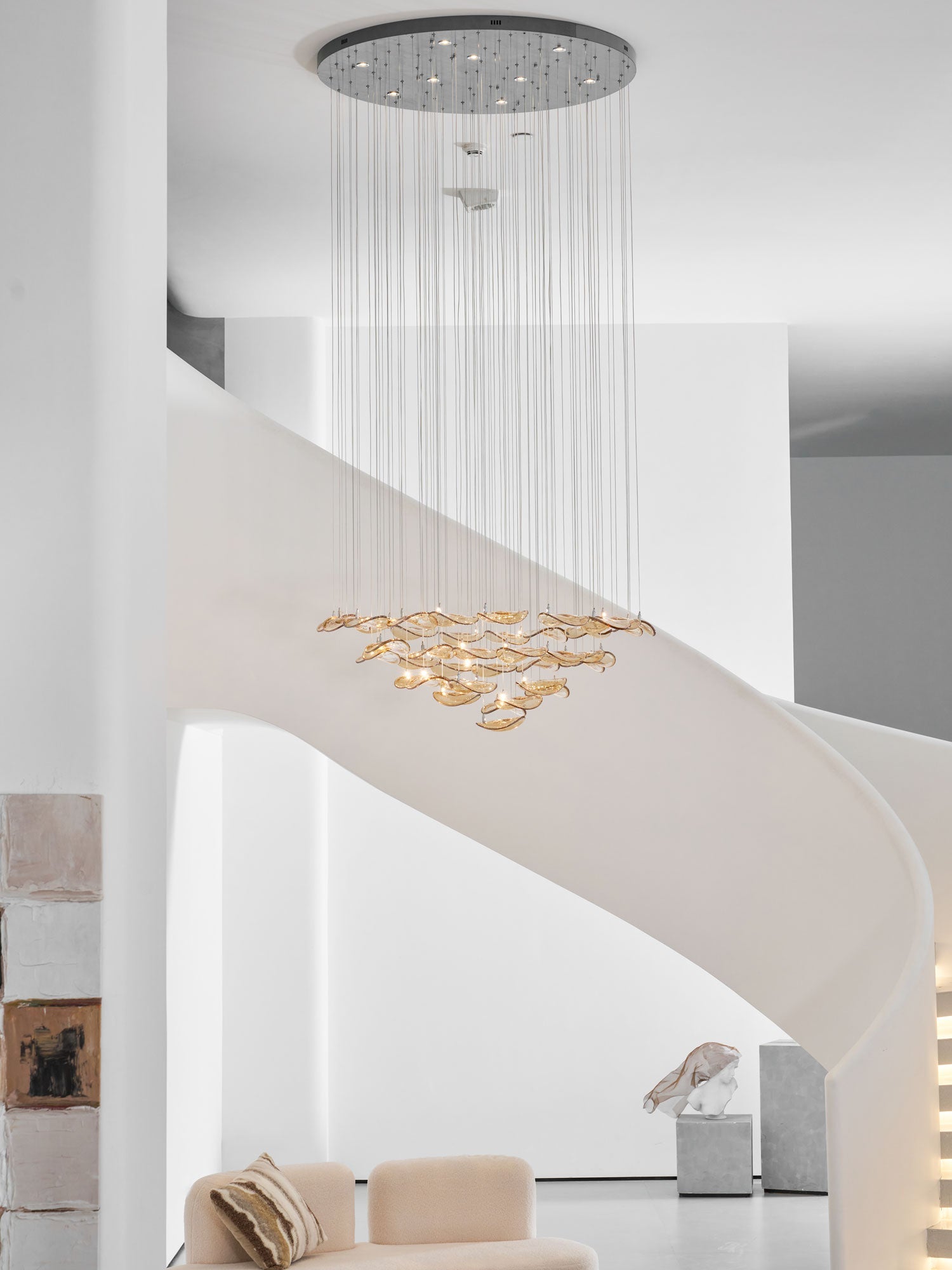 DIY Floating Leaf Chandelier