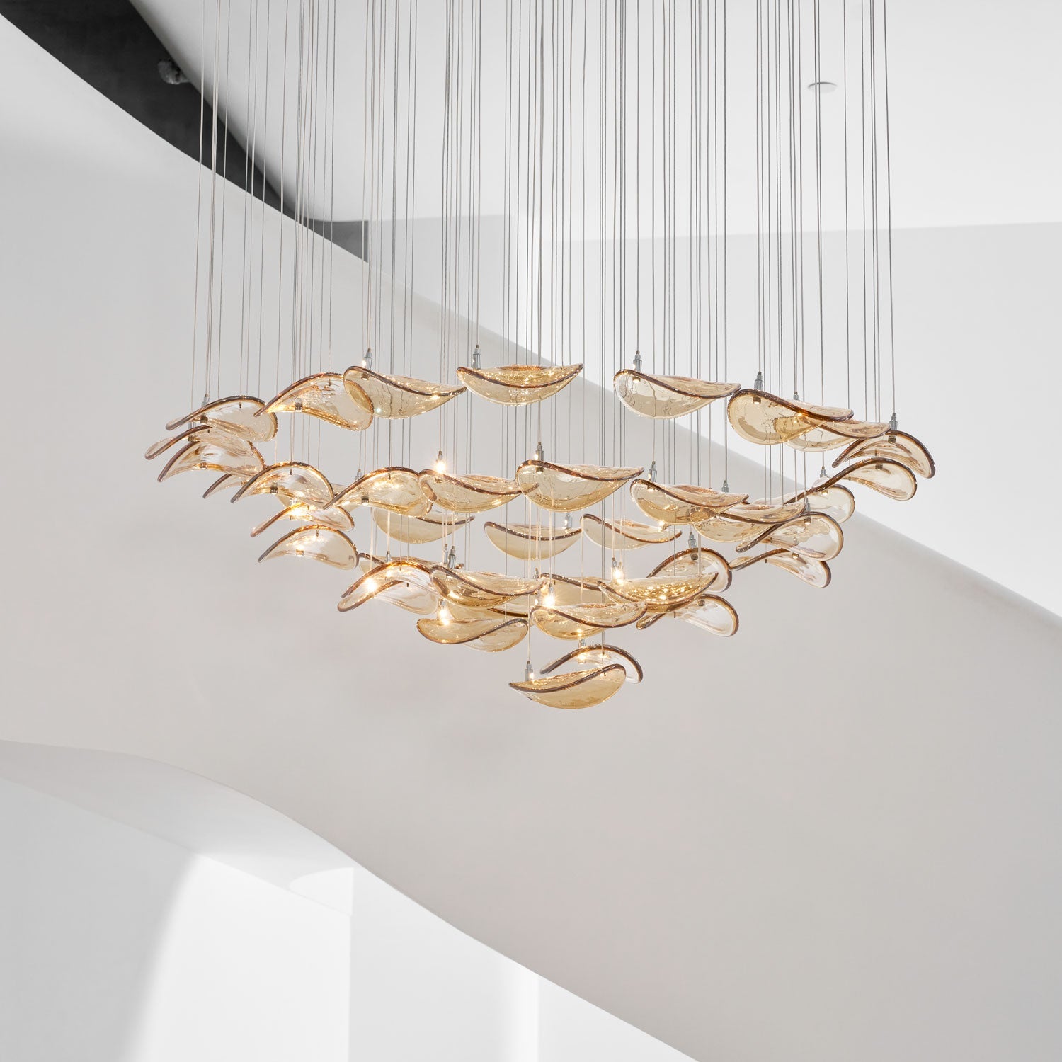 DIY Floating Leaf Chandelier